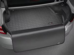 Килимок в багажник Toyota Highlander 2014-2019 за другим рядом з накидкою чорний