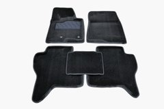 3D килимки в салон Mitsubishi Pajero IV 2006- ворсові чорні 5шт 83438 Seintex