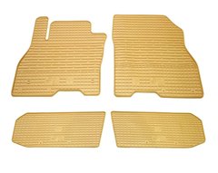 Гумові килимки Nissan Leaf 2012- (бежеві - 4 шт) 2014094 Stingray
