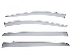 Дефлектори вікон (вітровики) Nissan Qashqai 2014- (з хром молдингом) NIXT256884 AVTM
