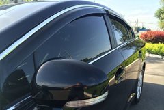 Дефлектори вікон Skoda Superb 2008-2015 Sedan з хром молдингом SK05-M HIC