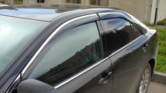 Дефлектори вікон Toyota Camry V50 2011-2017 (з хром молдингом) TOCA4006 AVTM