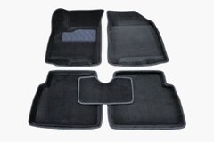 3D килимки в салон Chevrolet Aveo 2003-2011 ворсові чорні 5шт 71682 Seintex