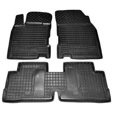 Поліуретанові килимки Nissan Qashqai I 2014 - чорні, кт - 4шт 11446 Avto-Gumm