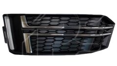 Решітка бампера Audi A4 (B9) 16 - S-Line ліва з хром молдингами