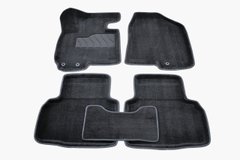 3D килимки в салон Kia Sportage/Hyundai ix35 2010-2015 ворсові чорні 5шт 82158 Seintex