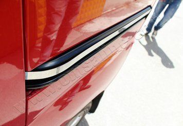 Накладки хромированные на стекла (нижние) (2шт) Fiat Fiorino/Citroen Nemo/Peugeot Bipper 2007-, OmsaLine, 2521141