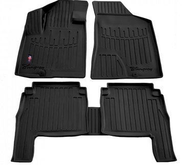 Коврики в салон Hyundai Santa Fe 2 CM 2006-2010, с бортом, полиуретан, 5шт, Stingray, 5009035