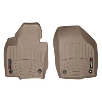 Килимки у салон Volkswagen Tiguan 2008-2016, з бортом, передні, бежеві, Weathertech 455461