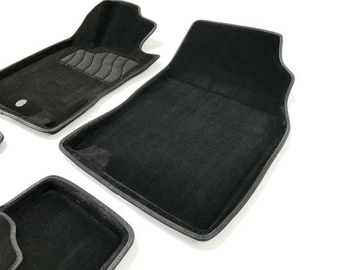 3D коврики для Nissan Qashqai II 2013- ворсовые черные 5шт (Японская сборка) 85870 Seintex