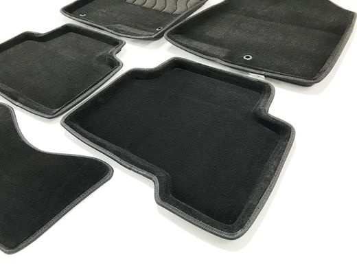 3D килимки в салон Hyundai Santa Fe 2012-2018 ворсові чорні 5шт 83624 Seintex