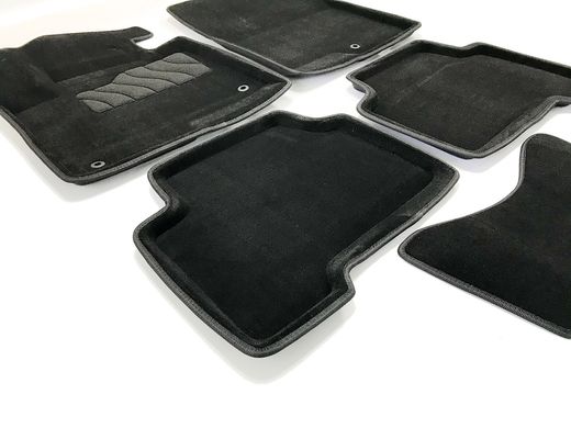 3D килимки в салон Hyundai Santa Fe 2012-2018 ворсові чорні 5шт 83624 Seintex