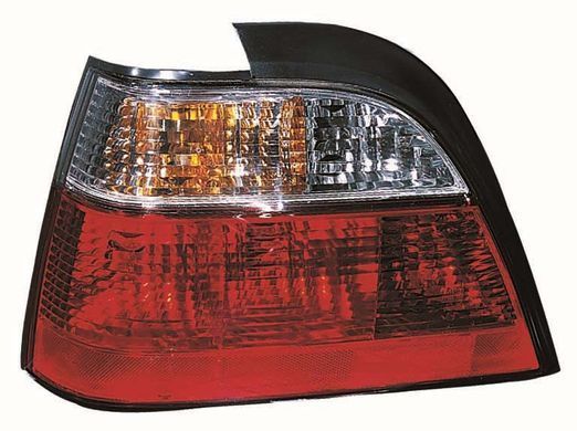 Ліхтар задній Daewoo Nexia 1995-2008, правий, біло-прозора вставка, Depo, 222-1904R-U