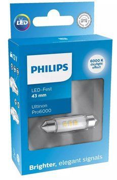Автолампа C5W Ultinon Pro6000 LED 12V 1W SV8,5 (блистер 1шт)
