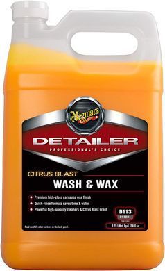 Концентрат шампунь с виском карнауба Meguiars Detailer Citrus Blast Wash & Wax 3,79л Meguiars D11301