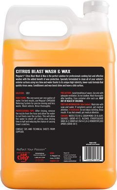 Концентрат шампунь с виском карнауба Meguiars Detailer Citrus Blast Wash & Wax 3,79л Meguiars D11301