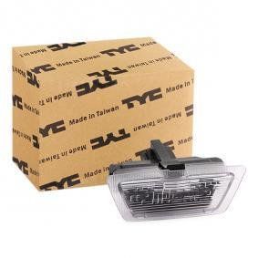 Фонарь подсветки номерного знака Opel Astra G SD/HB 1998-2009, в сборе, TYC, 15-0519-00-2