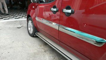 Накладки хромированные на молдинги дверей (4шт, широкий) Fiat Doblo 2005-/2010-, Carmos, 6456703