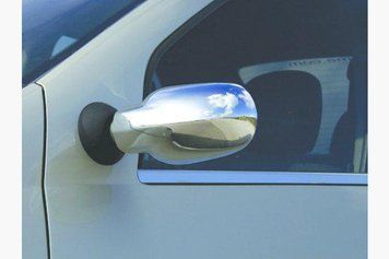 Накладки хромированные на зеркала (2шт) Dacia Logan 2005-2008, OmsaLine, 2001111N