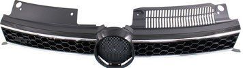 Решітка радіатора Volkswagen Golf 6 2009-2012, GTD, хромована/чорна, AVTM, 1895349908