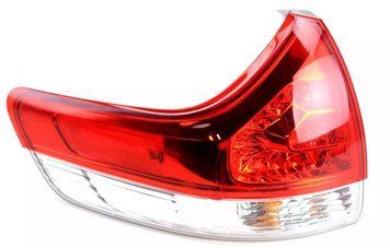 Фонарь задний Toyota Sienna 2010-2017, левый, без ламп (LED/WY21W), внешний, Depo, 312-19A6L-AS