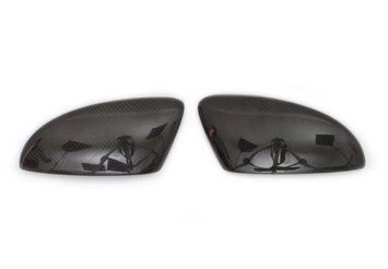 Накладки хромовані на дзеркала (2шт, карбон) Volkswagen Scirocco 2008-, OmsaLine 7540111C