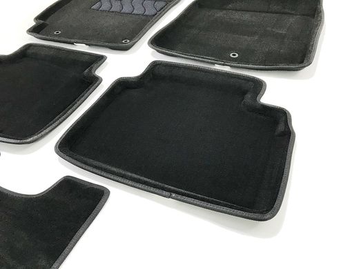 3D килимки в салон Hyundai Elantra VI 2015- ворсові чорні 5шт 88695 Seintex