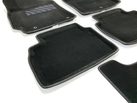 3D килимки в салон Hyundai Elantra VI 2015- ворсові чорні 5шт 88695 Seintex