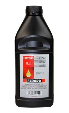 Рідина гальмівна FERODO DOT 4 1л FERODO FBX100