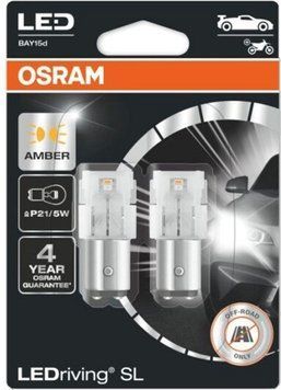 Автолампа P27/7W LEDriving SL 12V 1.3W W2,5x16q (блистер 2шт)