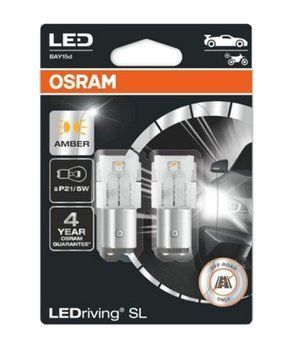 Автолампа P27/7W LEDriving SL 12V 1.3W W2,5x16q (блистер 2шт)