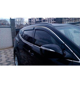 Дефлектори вікон (з хром молдингом) Lexus ES 2001-2006 LE03-M HIC