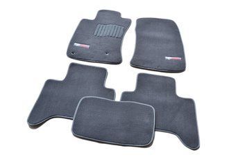 Коврики в салон (ворсовые) Toyota Land Cruiser Prado 120 2003-2009, Premium, серые, AVTM GRLX1636