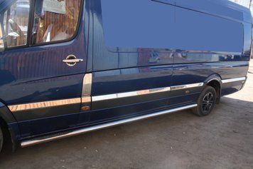 Накладки хромовані на молдинги дверей (12шт) Mercedes-Benz Sprinter W906/Volkswagen Crafter (Extralong) 2006-, Carmos 64504911