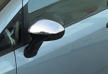 Накладки хромовані на дзеркала (2шт) Fiat Linea/Grande Punto 3D/5D 2005-, OmsaLine 2502112