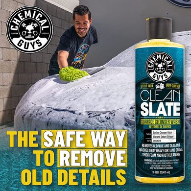 Автошампунь Chemical Guys для глибокого очищення поверхні та видалення воску Clean Slate Wax Stripping Wash- 473 Chemical Guys CWS80316