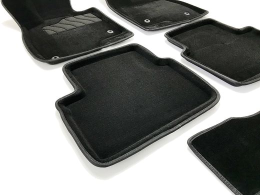 3D килимки в салон Mazda 3 2013- ворсові чорні 5шт 86350 Seintex