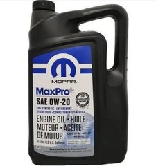 Моторна олива Mopar MaxPro+ sae 0w-20 engine oil, 5л Chrysler 68218951AC
