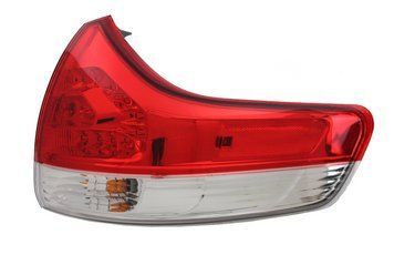 Фонарь задний Toyota Sienna 2010-2017, правый, без ламп (LED/WY21W), внешний, Depo, 312-19A6R-AS