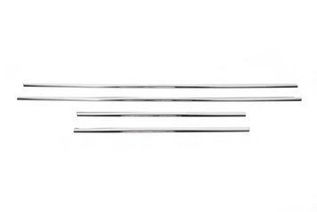 Накладки хромовані на скло (нижні) (4шт) Peugeot 407 2004-2010, Carmos 6450383