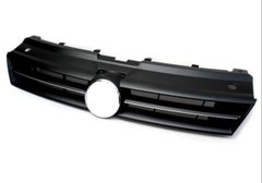 Решетка радиатора Volkswagen Polo HB 2009-2015 черн.с 1 хром.молдингом без эмблемы (Фольксваген поло)