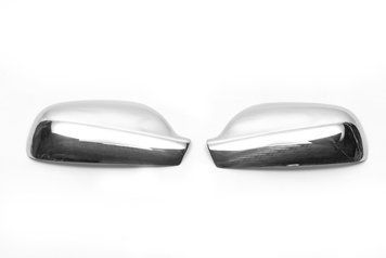 Накладки хромовані на дзеркала (2шт) Peugeot 407 2004-2010, Carmos 6450169