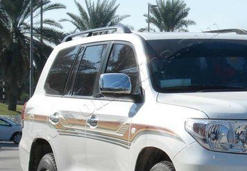 Накладки хромированные на зеркала (2шт) Toyota Land Cruiser 200/LX570 2008-2012, OmsaLine, 7014111