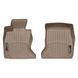 Коврики в салон BMW 5-Series 2011-2016 xDrive, с бортом, передние, бежевые, Weathertech 453301 1