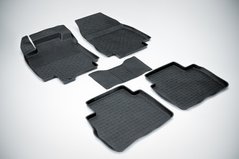 Резиновые коврики в салон Hyundai Elantra 2020- резиновые, кт 5шт Seintex 96157 (Хюндай Элантра)