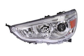 Фара передняя Mitsubishi ASX 2010-, левая H7/HB3, механическая регулировка, хром рамка, Depo, 214-1199L-LD-EM
