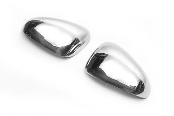 Накладки хромовані на дзеркала (2шт, Abs-пластик) Seat Leon 2005-2010, OmsaLine 6504111
