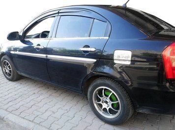 Накладки хромовані на молдинги дверей (4шт, нерж) Hyundai Accent 2006-2011, Carmos 6456718