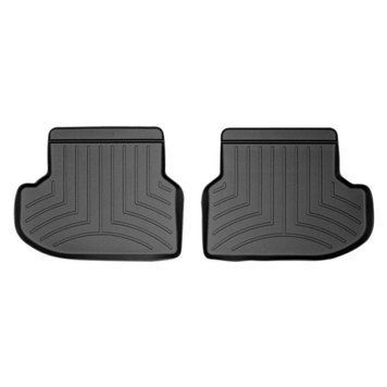 Коврики в салон BMW 5-Series F10 2014-, с бортом, задние, черные, Weathertech 443133