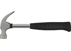 Молоток столярный с гвоздодером 450г. с металлической ручкой INTERTOOL HT-0224